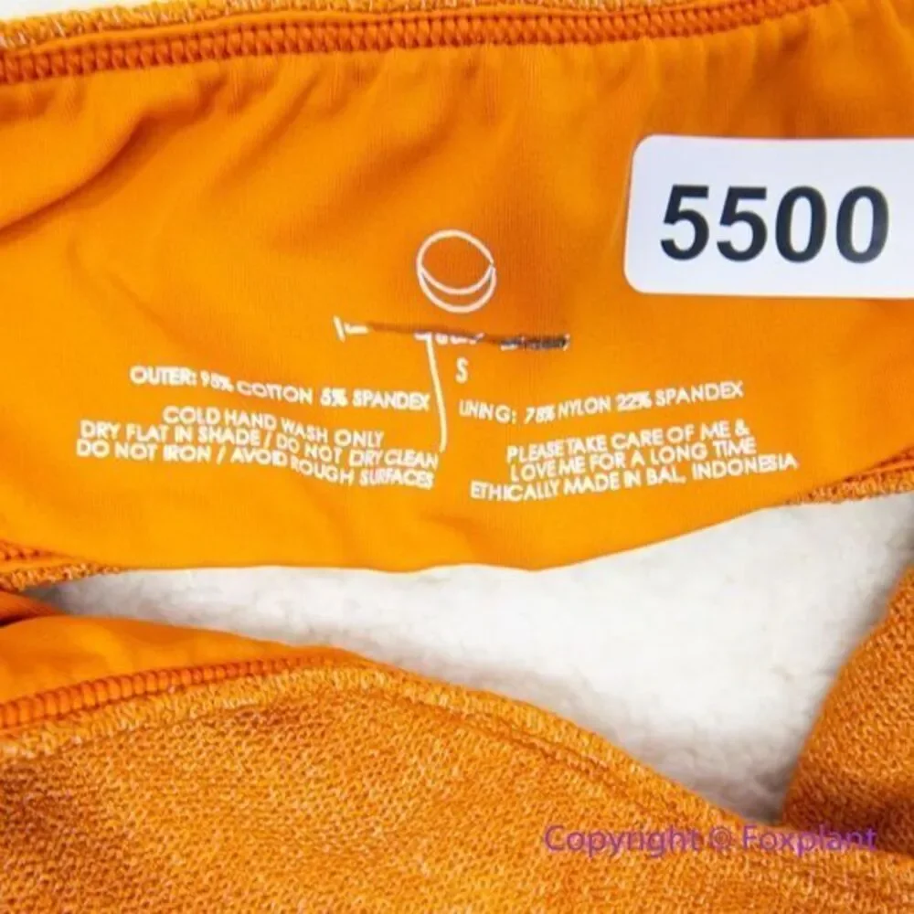 NEW In Your Arms Free People Oceanic Bikini Top and bottom orange, size S‎